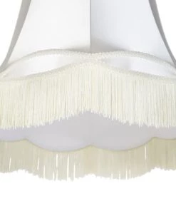 Budget 💯 QAZQA Suspensions Abat-jour En Tissu Crème 🎉 -Luminaires Vintage Soldes abat jour en tissu creme 17