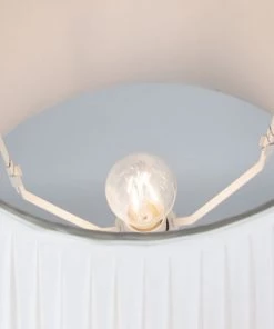 Offres 😉 QAZQA Suspensions Abat-jour En Tissu Crème ❤️ -Luminaires Vintage Soldes abat jour en tissu creme 4