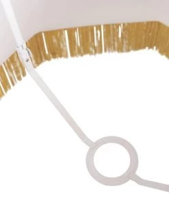 Meilleure vente 🌟 QAZQA Suspensions Abat-jour En Tissu Jaune 👍 -Luminaires Vintage Soldes abat jour en tissu jaune 2