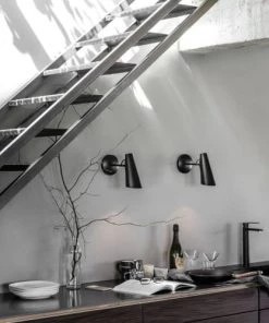 Luminaires Vintage Soldes -Luminaires Vintage Soldes applique courte noire reedition 1952 1