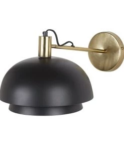 Bon marché ✨ Maisons Du Monde Appliques Murales Et Spots Applique En Métal Doré Et Métal Noir Mat 💯