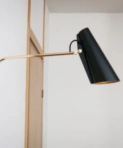 Luminaires Vintage Soldes -Luminaires Vintage Soldes applique longue noire et laiton reedition 1952 1