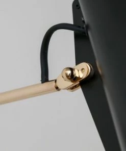 Nouveau ⌛ Nothern Appliques Murales Et Spots Applique Longue Noire Et Laiton Réédition 1952 😍 -Luminaires Vintage Soldes applique longue noire et laiton reedition 1952 3