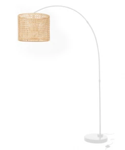Top 10 👏 Meubles & Design Lampadaires Lampadaire à Arc En Cannage Pied Métal Blanc 🤩