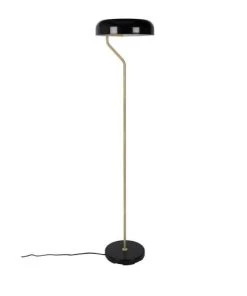 Promo 🎁 Dutchbone Lampadaires Lampadaire Design Métal Finitions Dorées Noir 🔥
