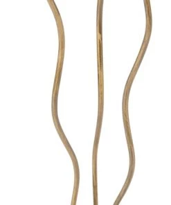 Meilleure affaire 🥰 QAZQA Lampadaires Lampadaire En Acier Doré/laiton ❤️ -Luminaires Vintage Soldes lampadaire en acier dore laiton 2