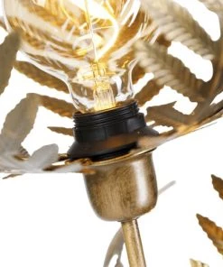 Meilleure affaire 🥰 QAZQA Lampadaires Lampadaire En Acier Doré/laiton ❤️ -Luminaires Vintage Soldes lampadaire en acier dore laiton 3