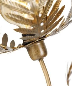 Meilleure affaire 🥰 QAZQA Lampadaires Lampadaire En Acier Doré/laiton ❤️ -Luminaires Vintage Soldes lampadaire en acier dore laiton 5