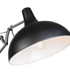 Sortie ⌛ QAZQA Lampadaires Lampadaire En Acier Noir 💯 -Luminaires Vintage Soldes lampadaire en acier noir 4