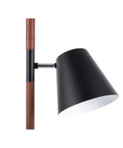 Nouveau 🔥 Leitmotiv Lampadaires Lampadaire En Bois Et Métal Hauteur 150 Cm Marron Et Noir 🔥 -Luminaires Vintage Soldes lampadaire en bois et metal hauteur 150 cm marron et noir 1