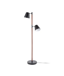Nouveau 🔥 Leitmotiv Lampadaires Lampadaire En Bois Et Métal Hauteur 150 Cm Marron Et Noir 🔥