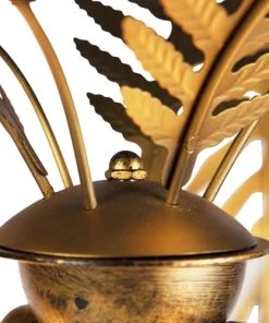 Promo ✨ QAZQA Lampadaires Lampadaire En Métal Doré/laiton ⌛ -Luminaires Vintage Soldes lampadaire en metal dore laiton 2