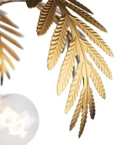 Promo ✨ QAZQA Lampadaires Lampadaire En Métal Doré/laiton ⌛ -Luminaires Vintage Soldes lampadaire en metal dore laiton 4