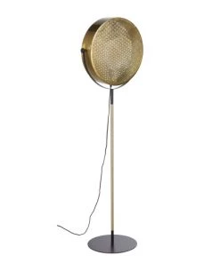 Tout neuf 💯 Maisons Du Monde Lampadaires Lampadaire En Métal Noir Et Perforé Doré H164 ⌛