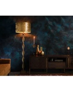 Remise ⌛ Dutchbone Lampadaires Lampadaire Palmier En Métal Or ✔️ -Luminaires Vintage Soldes lampadaire palmier en metal or 2