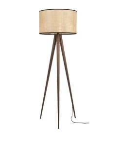 Budget 😀 Zuiver Lampadaires Lampadaire Trépied Cannage Beige 🔥
