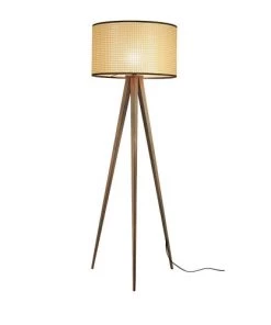 Budget 😀 Zuiver Lampadaires Lampadaire Trépied Cannage Beige 🔥 -Luminaires Vintage Soldes lampadaire trepied cannage beige 4