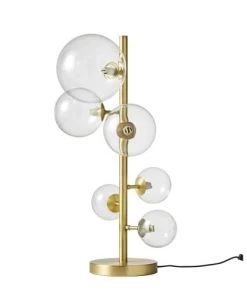 Promo 😉 Maisons Du Monde Lampes à Poser Lampe 6 Globes En Verre Et Métal Doré ⭐