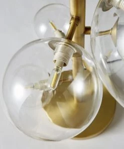 Promo 😉 Maisons Du Monde Lampes à Poser Lampe 6 Globes En Verre Et Métal Doré ⭐ -Luminaires Vintage Soldes lampe 6 globes en verre et metal dore 1000 0 25 190757 6
