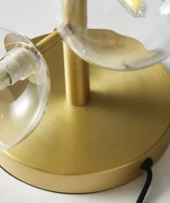 Promo 😉 Maisons Du Monde Lampes à Poser Lampe 6 Globes En Verre Et Métal Doré ⭐ -Luminaires Vintage Soldes lampe 6 globes en verre et metal dore 1000 0 25 190757 7