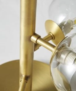 Promo 😉 Maisons Du Monde Lampes à Poser Lampe 6 Globes En Verre Et Métal Doré ⭐ -Luminaires Vintage Soldes lampe 6 globes en verre et metal dore 1000 0 25 190757 8