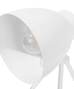 Meilleure affaire 🧨 Beliani Lampes à Poser Lampe à Poser Blanc 🔔 -Luminaires Vintage Soldes lampe a poser blanc 2