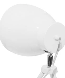 Meilleure affaire 🧨 Beliani Lampes à Poser Lampe à Poser Blanc 🔔 -Luminaires Vintage Soldes lampe a poser blanc 3