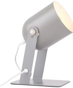 Les meilleures critiques de 😀 Brilliant Lampes à Poser Lampe à Poser En Métal Gris Orientable H22cm 😍 -Luminaires Vintage Soldes lampe a poser en metal gris orientable h22cm 2