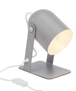 Les meilleures critiques de 😀 Brilliant Lampes à Poser Lampe à Poser En Métal Gris Orientable H22cm 😍