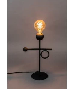 Sortie 🥰 Dutchbone Lampes à Poser Lampe à Poser En Métal Noir ✨ -Luminaires Vintage Soldes lampe a poser en metal noir 2