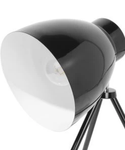 Meilleure affaire 😀 Beliani Lampes à Poser Lampe à Poser Noir ✔️ -Luminaires Vintage Soldes lampe a poser noir 2