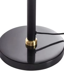 Le moins cher ⌛ Beliani Lampes à Poser Lampe à Poser Noir Et Blanc 😉 -Luminaires Vintage Soldes lampe a poser noir et blanc 4