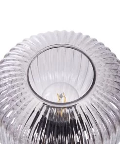 Promo ❤️ Beliani Lampes à Poser Lampe à Poser Noire Et Grise 🛒 -Luminaires Vintage Soldes lampe a poser noire et grise 2