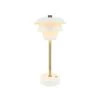 Sortie 👏 Pirouette Paris Lampes à Poser Lampe à Poser Rechargeable En Métal Blanc Et Doré H31 ⌛
