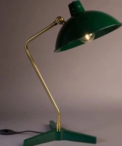 Grosses soldes 🧨 Dutchbone Lampes à Poser Lampe à Poser Vintage En Métal Vert 🎁 -Luminaires Vintage Soldes lampe a poser vintage en metal vert 3