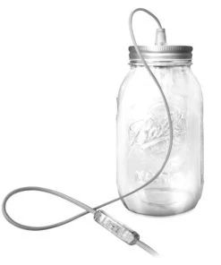 Coupon ⌛ Fenel & Arno Lampes à Poser Lampe Bocal En Verre Gris Clair ✔️