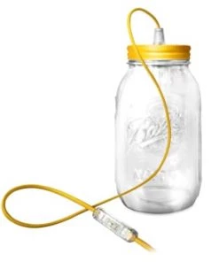 Meilleure affaire 😍 Fenel & Arno Lampes à Poser Lampe Bocal En Verre Bleu Clair ✨ -Luminaires Vintage Soldes lampe bocal en verre jaune 10