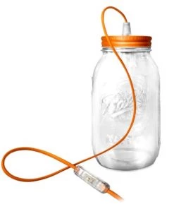 Vente flash 😉 Fenel & Arno Lampes à Poser Lampe Bocal En Verre Orange 🌟