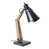 Offres 🎉 Tosel Lampes à Poser Lampe Bureau Bois Naturel Et Anthracite ✨