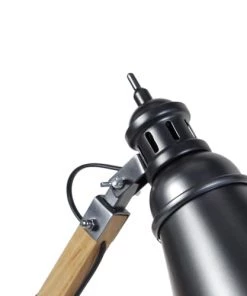 Offres 🎉 Tosel Lampes à Poser Lampe Bureau Bois Naturel Et Anthracite ✨ -Luminaires Vintage Soldes lampe bureau bois naturel et anthracite 2