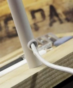 Le moins cher 🌟 It's About Romi Lampes à Poser Lampe De Bureau Bois/métal Blanc H40cm ⌛ -Luminaires Vintage Soldes lampe de bureau bois metal blanc h40cm 2