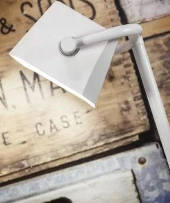 Le moins cher 🌟 It's About Romi Lampes à Poser Lampe De Bureau Bois/métal Blanc H40cm ⌛ -Luminaires Vintage Soldes lampe de bureau bois metal blanc h40cm 4