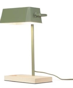 Remise 😍 It's About Romi Lampes à Poser Lampe De Bureau Bois/métal Vert H40cm 👏