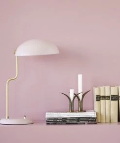 Sortie ⌛ Super Living Lampes à Poser Lampe De Bureau En Métal Rose Mat 🤩 -Luminaires Vintage Soldes lampe de bureau en metal rose mat 2