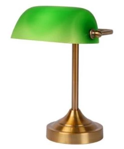 Les meilleures critiques de 🛒 Lucide Lampes à Poser Lampe De Bureau Métal Et Verre Vert Bronze H30cm 👏