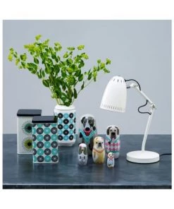 Meilleure affaire 👍 Super Living Lampes à Poser Lampe De Bureau Réglable En Métal Bleu Clair 🔔 -Luminaires Vintage Soldes lampe de bureau reglable en metal bleu clair 3