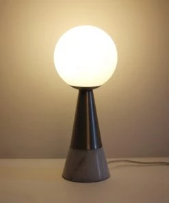 Bon marché 🌟 Keria Lampes à Poser Lampe De Table En Métal Argente 🛒 -Luminaires Vintage Soldes lampe de table en metal argente 2