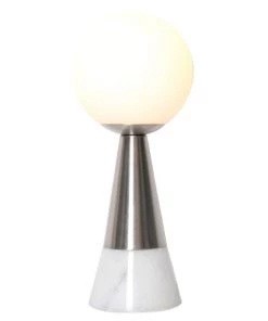 Bon marché 🌟 Keria Lampes à Poser Lampe De Table En Métal Argente 🛒