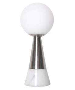 Bon marché 🌟 Keria Lampes à Poser Lampe De Table En Métal Argente 🛒 -Luminaires Vintage Soldes lampe de table en metal argente 3