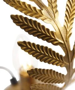 De gros 🥰 QAZQA Lampes à Poser Lampe De Table En Métal Doré/laiton 😍 -Luminaires Vintage Soldes lampe de table en metal dore laiton 3